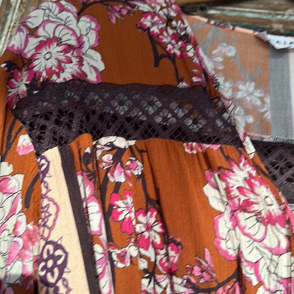 Jumpsuit In Rust, Brown, Cream And Splashes Of Ye… - image 4